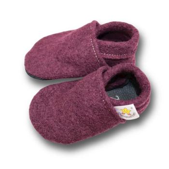 Walkloden-Puschen Brombeere